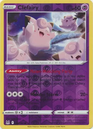 Lost Origin Clefairy #62/196 reverse holo